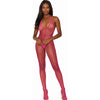 Dreamgirl Diamond Net Bodystocking Neon Pink