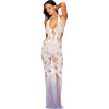 Dreamgirl Seamless Bodystocking Gown w Lace Pattern