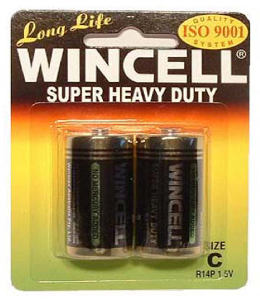 Wincell Super Heavy Duty C Size Carded 2Pk Battery