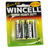 Wincell Super Heavy Duty C Size Carded 2Pk Battery