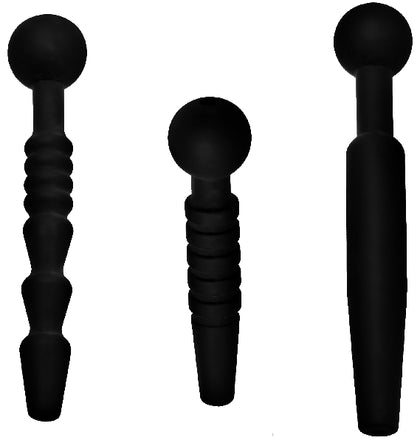 Dark Rods 3 Piece Silicone Penis Plug Set - Swedish Vibes