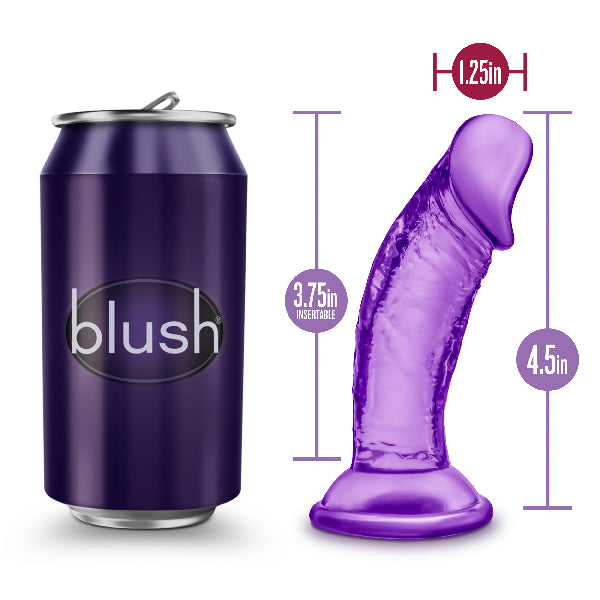 B Yours Sweet N Small  Dildo with Suction Cup 4in Purple