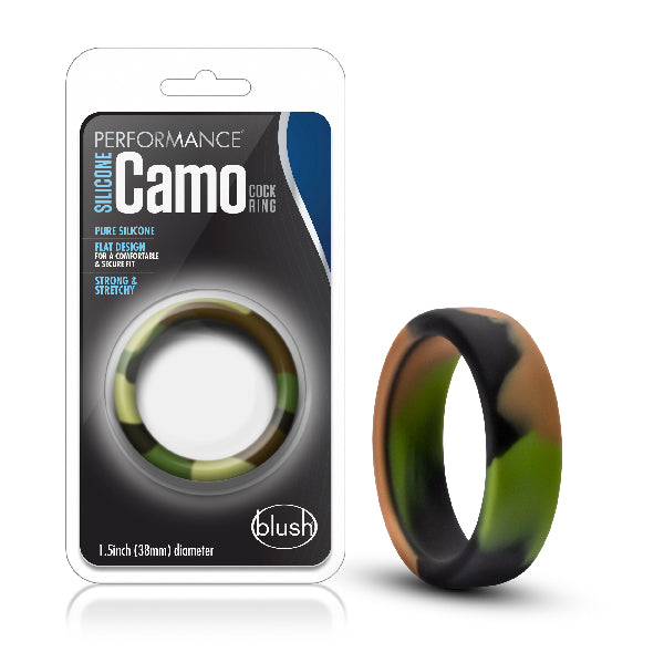 Performance Silicone Camo Cock Ring Green Camoflauge