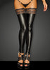 Power Wetlook Stockings With Siliconed Lace