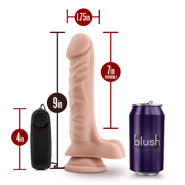 Dr Skin Dr James 9 Inch Vibrating Cock with Suction Cup Vanilla