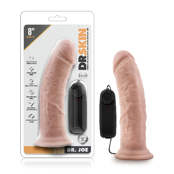 Dr Skin Dr Joe 8 Inch Vibrating Cock with Suction Cup Vanilla