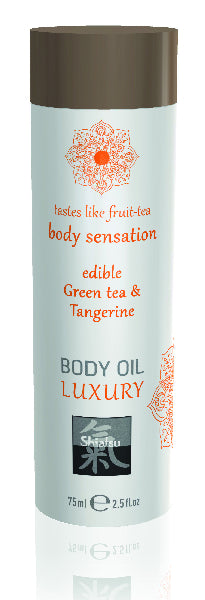 Shiatsu Luxury Body Oil Edible Green Tea & Tangerine - Swedish Vibes