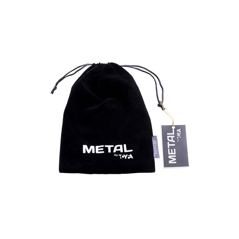 Metal Anal Plug Small w Silver Black Tail
