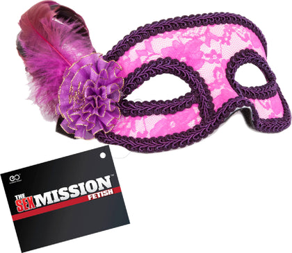 Feathered Masquerade Masks (Pink & Purple) - Swedish Vibes