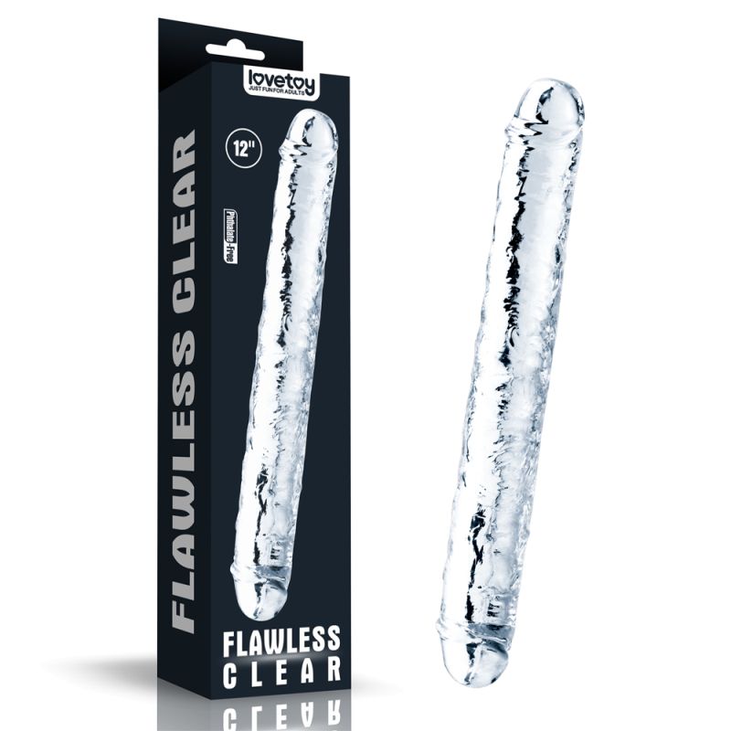Clear Double Dildo 12in