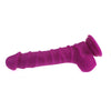 Realistic Dildo Ridged Shaft w Balls Pink