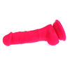 Realistic Dildo Veined Shaft w Balls Pink